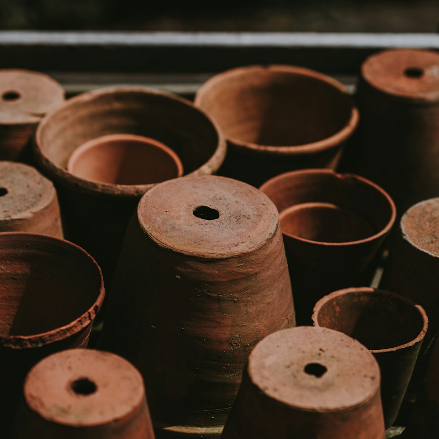 Maceta terracota esmaltada